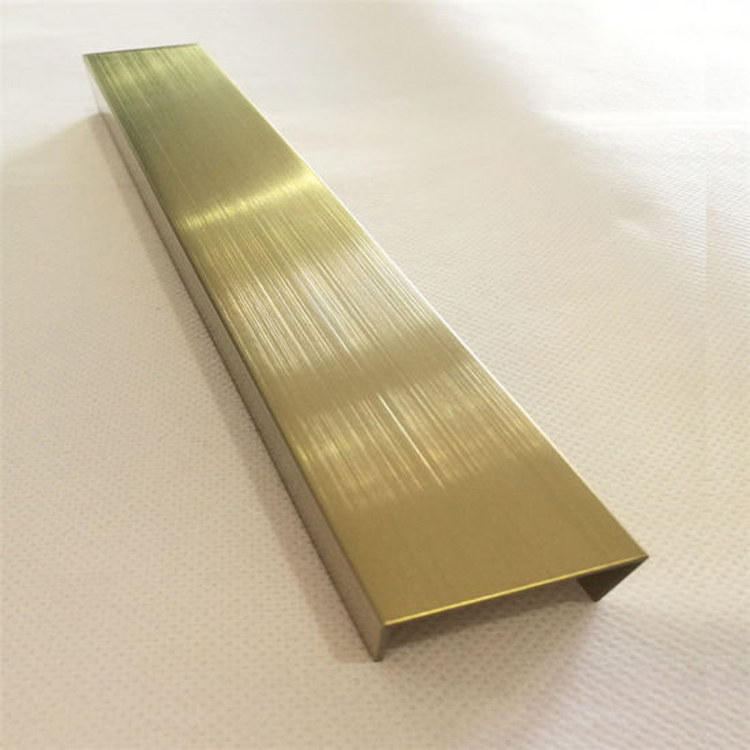 Factory Supply 304 316 Rose Gold U Channel Metal Surface Stainless Steel Profile for Office Building Floor Trim to Russia