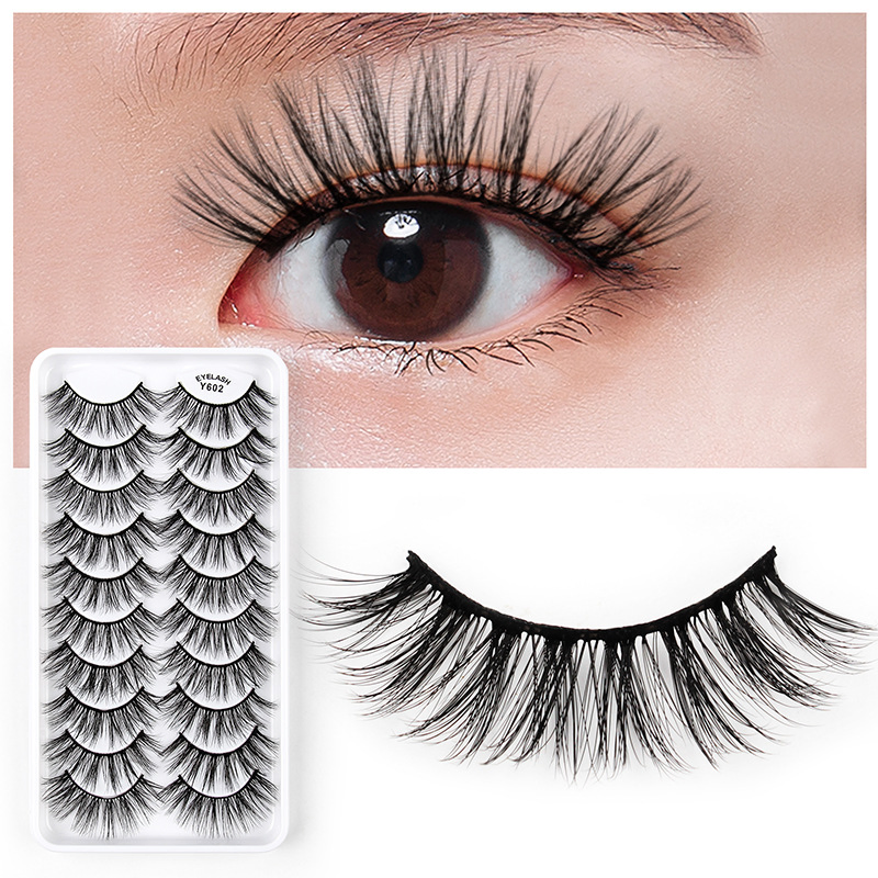 New Arrival 10 Pairs 3D Cat Eye False Eyelashes Natural Thick Fluffy Wholesale Eyelashes