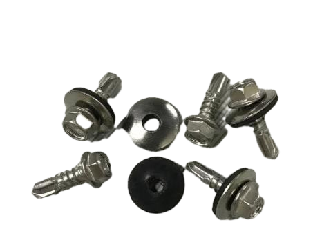 China Manufacturers DIN M3 M4 M6 Grade 5 Color Painted Titanium Bolt Metal Flange Hex Head Self Drilling Screws