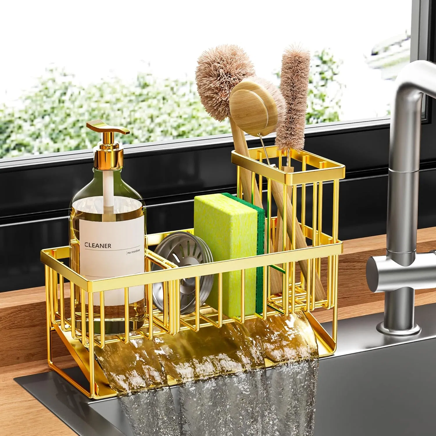 Держатель для губок и щёток Sink Caddy, нержавеющая сталь