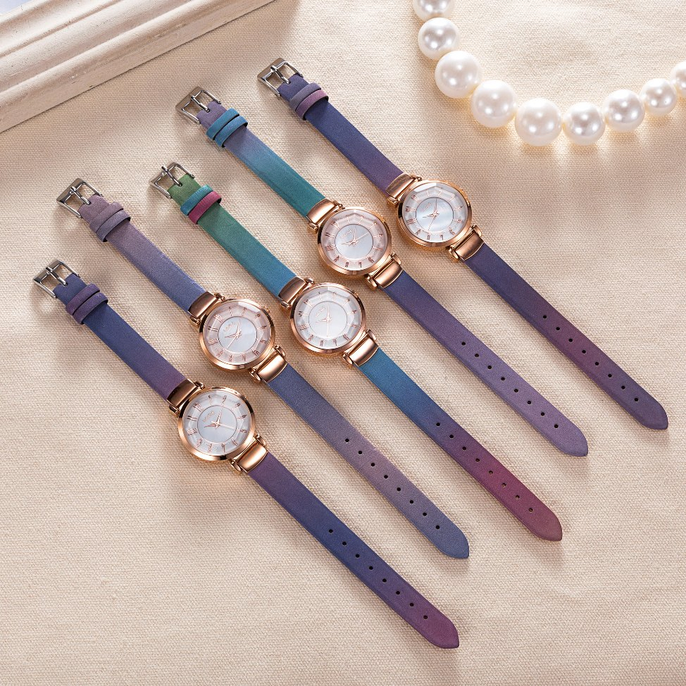 ODM Fashion Leather Strap Quartz Classic Ladies Wrist Watch Wy-093