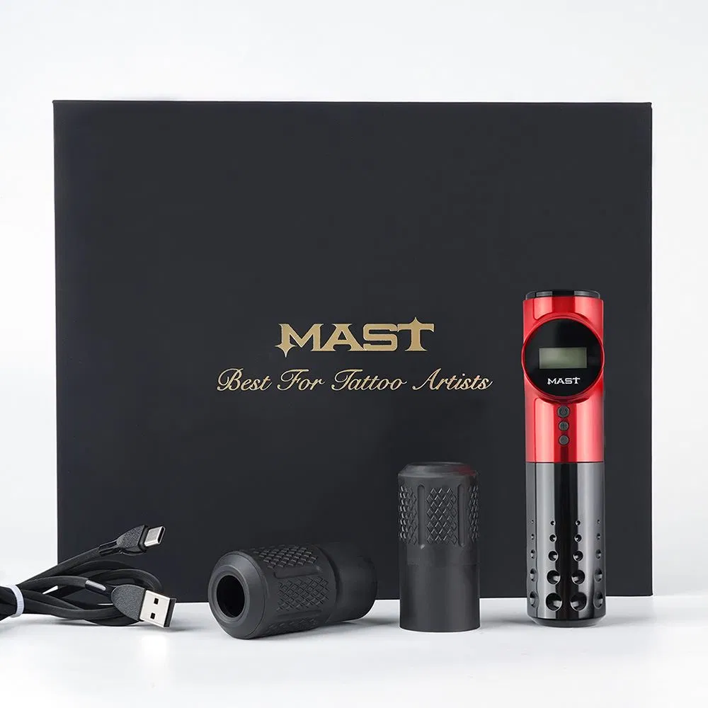 Mast Dragonhawk Wireless Tattoo Pen Rotary Machine with 2 Disposable Grips