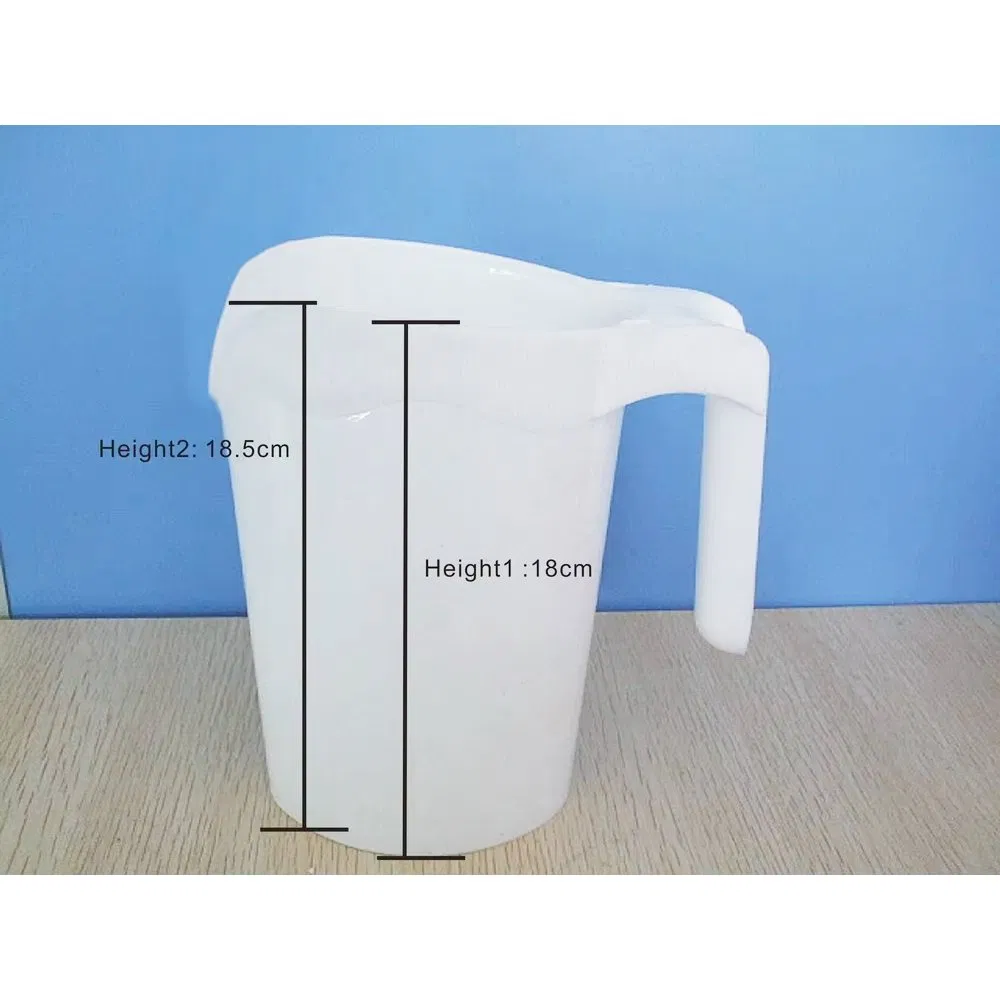 Custom Logo Color Size Modern Design Non-Flammable Plastic Milk Jug Pitcher for Lucky Saint Madri Excepcional Mcewan's
