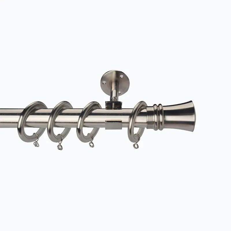 Curtain Rod Pole Set and Finials Electroplated Metal Iron Curtain Rod Finials