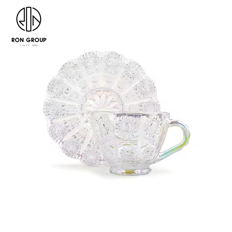 Чашка с блюдцем Vintage Embossed Sunflower