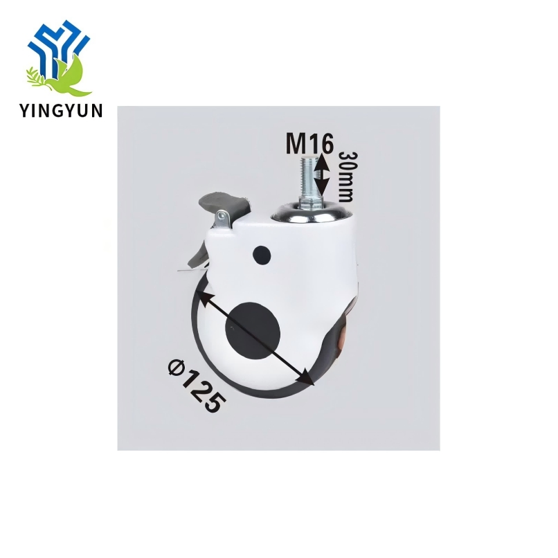 125mm 5 Inch Hospital Bed Screw Rod Style Medical Caster for Wholesale