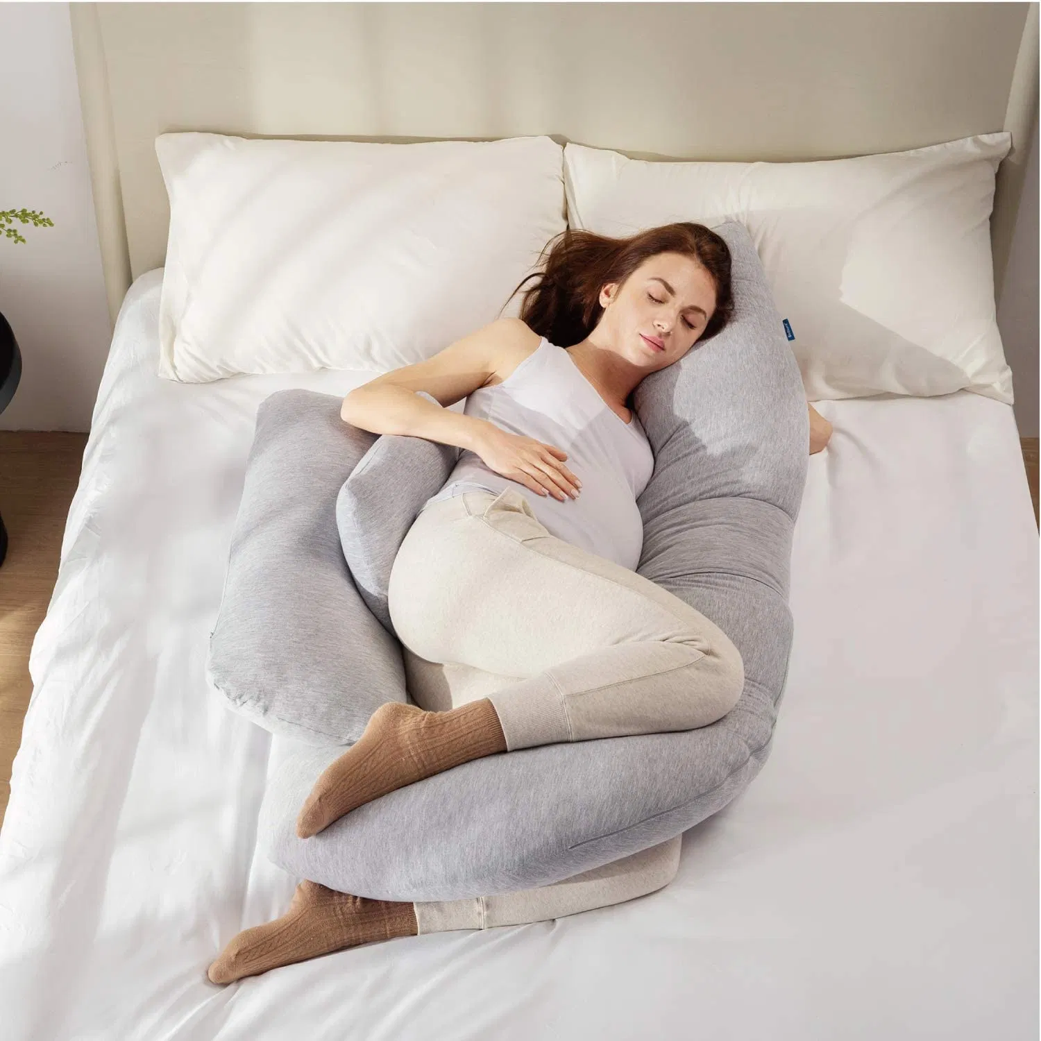 H Shape Microfiber Body Pillow for Pregnant Women Nursing Pillow