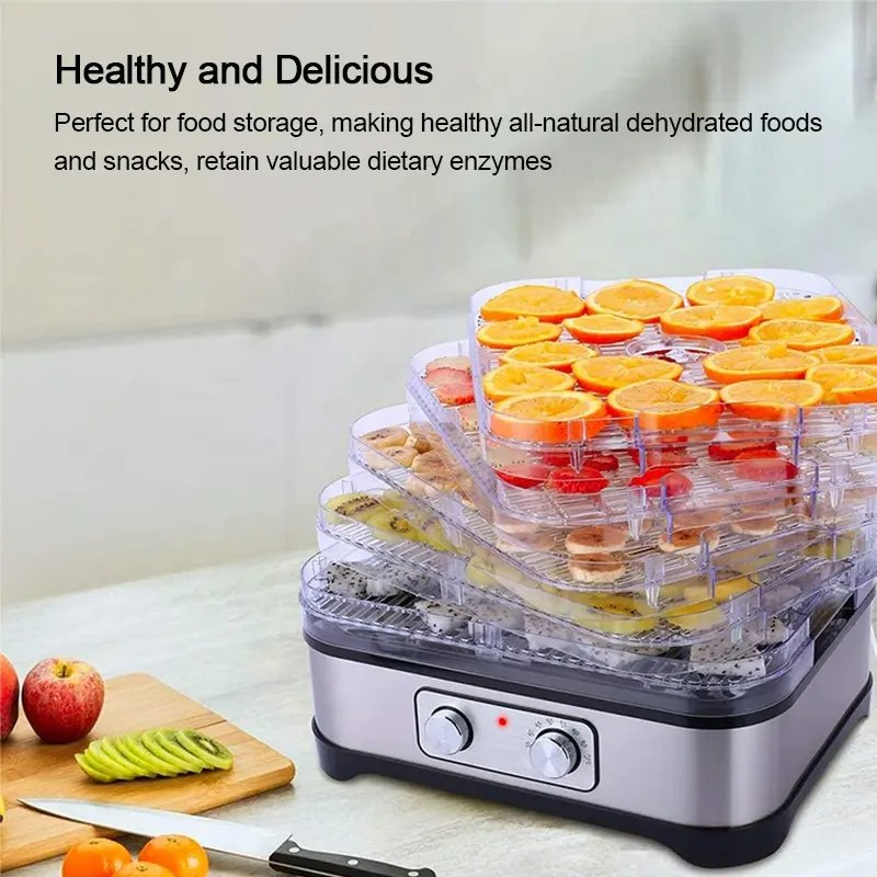 220V Small Home Electric Fruit Food Dehydrator with 5 Trays Electric BPA-Free