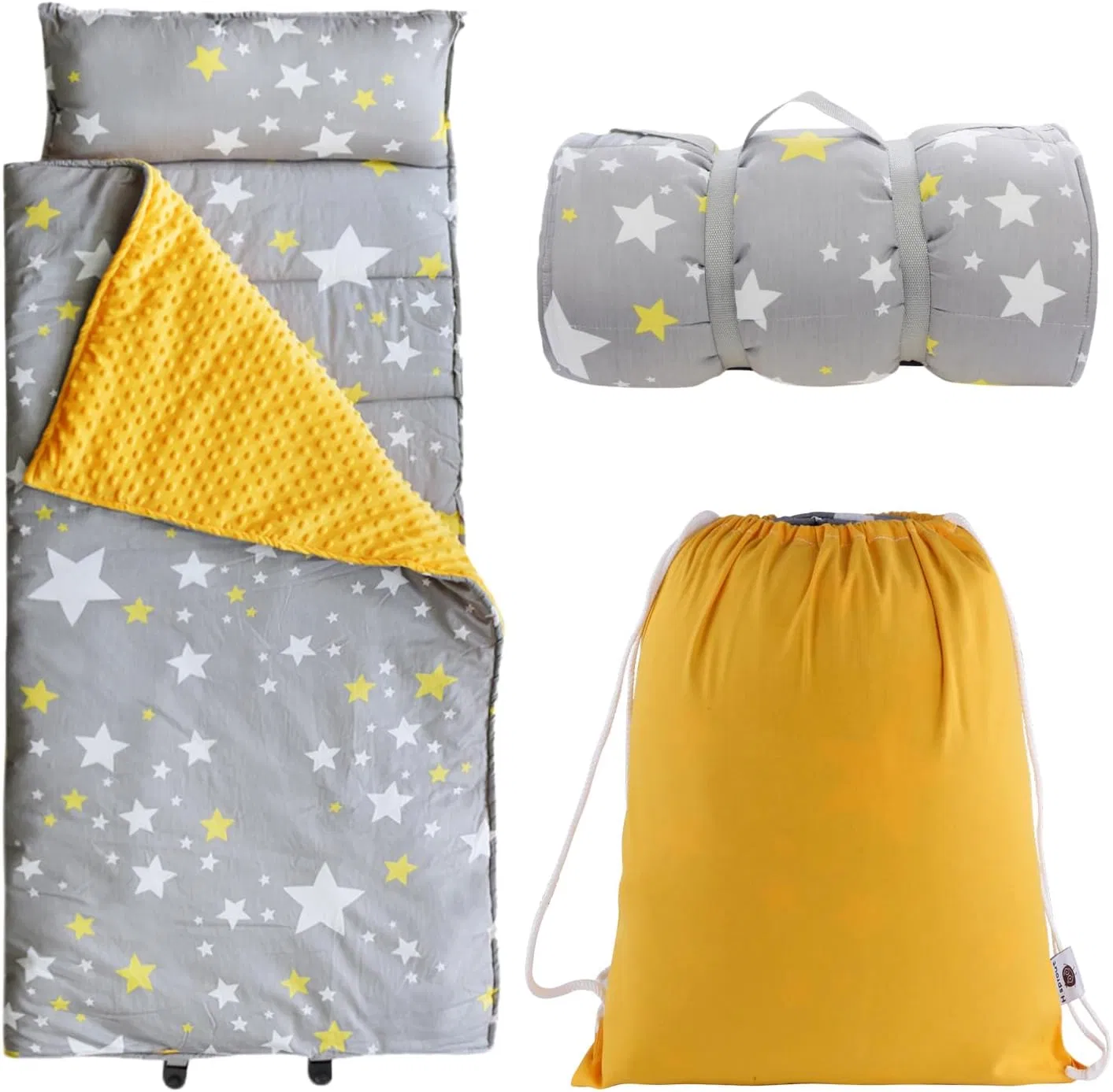Toddler Nap Mat with Removable Pillow and Blanket