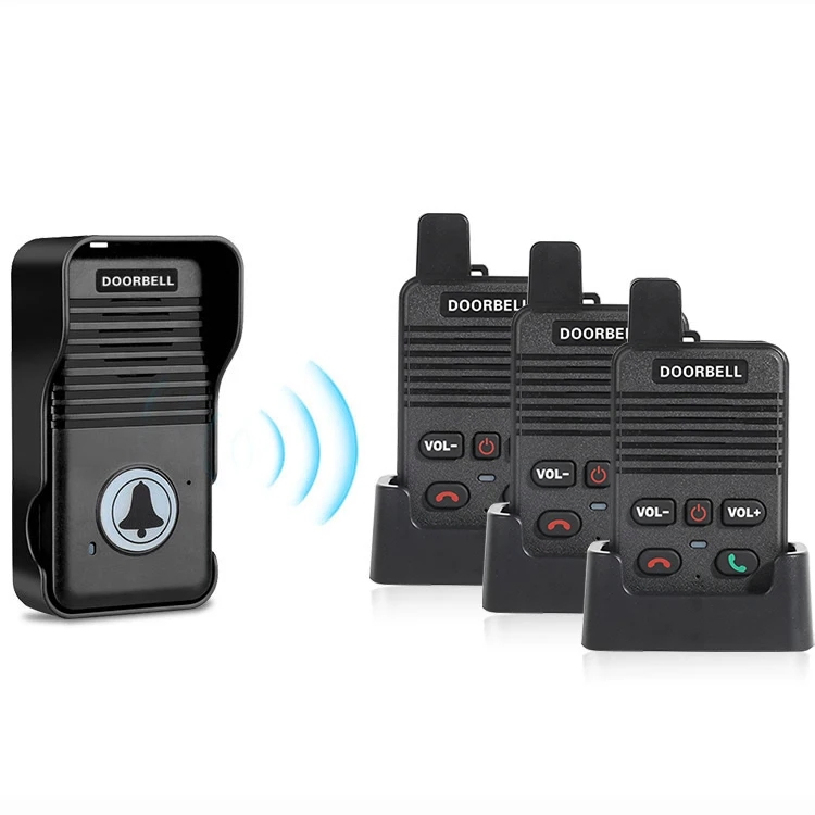 Wireless Voice Duplex Intercom Doorbell House Home Audio 200m with Rechargeable Battery Apartment Room Intercom Factory Office