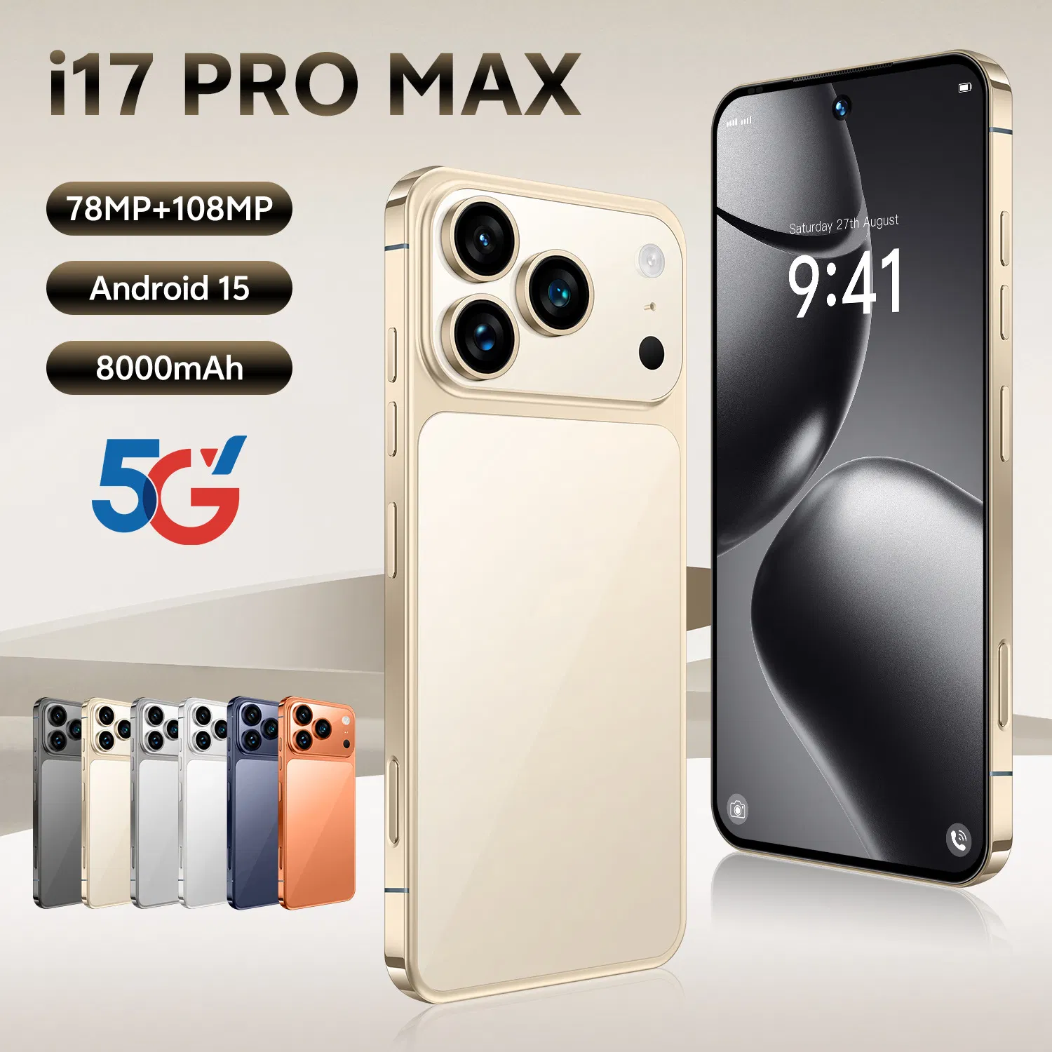 Смартфон I17 PRO Max 8/256GB, 7.3" AMOLED 120Гц, 108МП