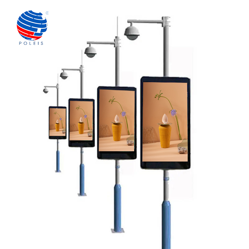 Street Outdoor Pole LED Display for Advertising Screen