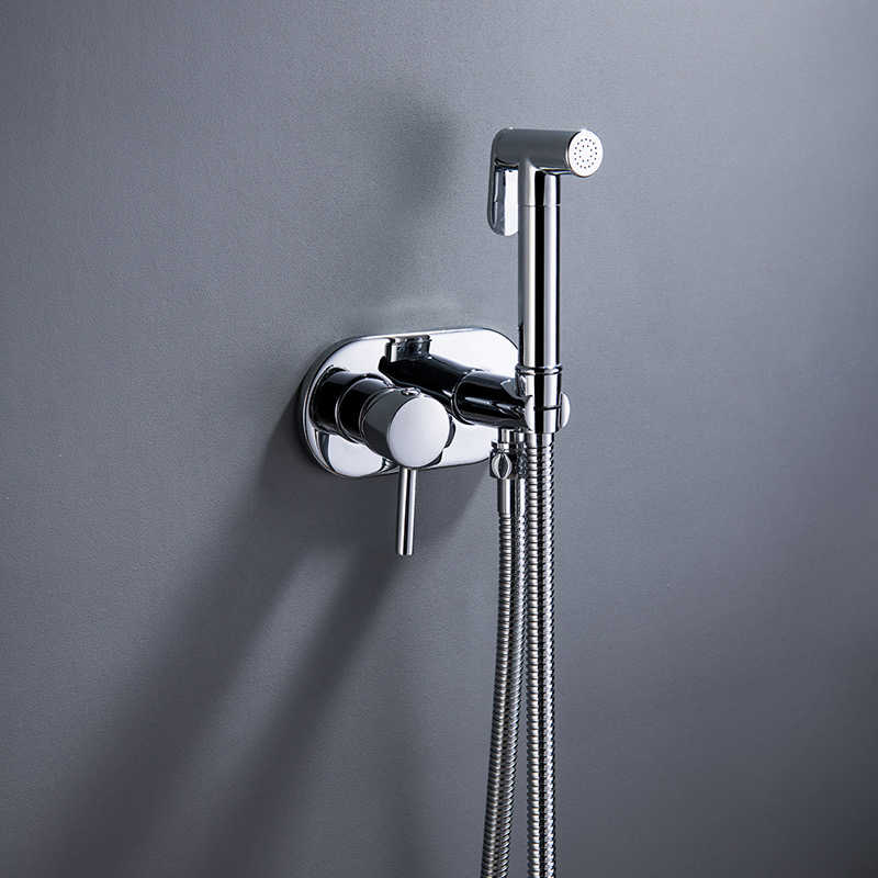 Sanipro High Quality Concealed Brass Bidet Toilet Shower Kit Handheld Hot and Cold Mixer Bathroom Bidet Sprayer Set