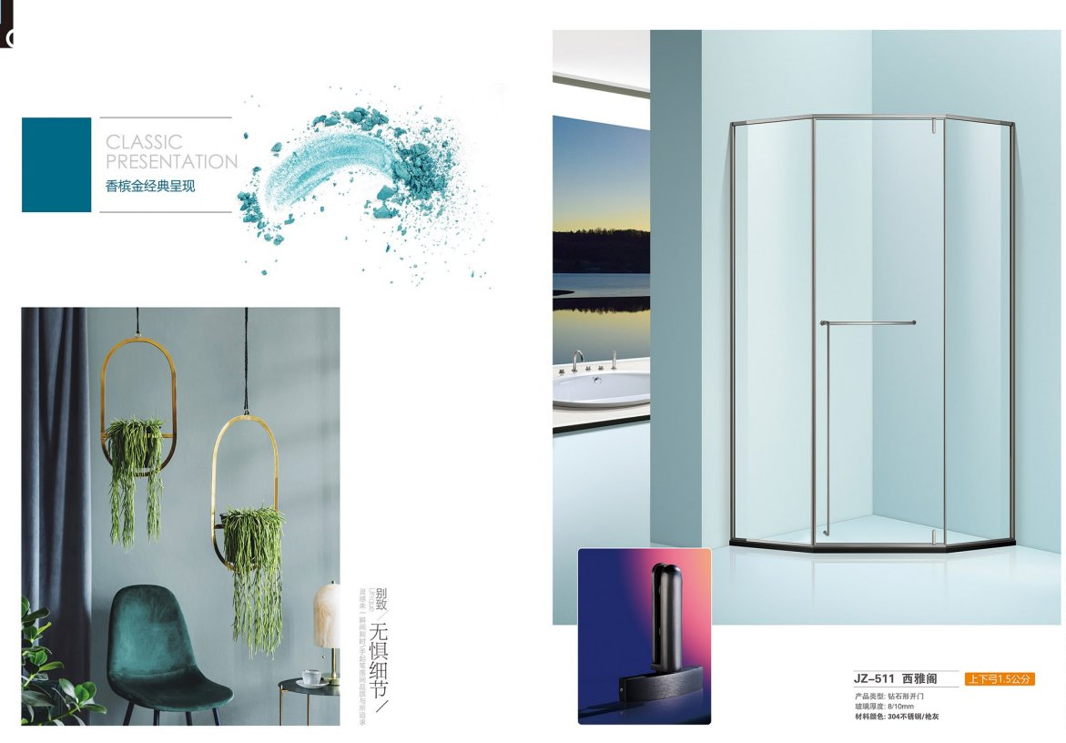 Bathroom Glass Sliding Door with CE Certification 30-Day Delivery Guarantee