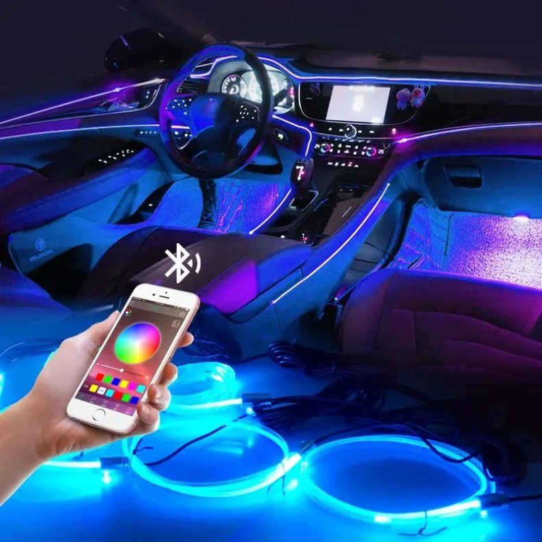 Светодиодная RGB лента для авто с музыкой
