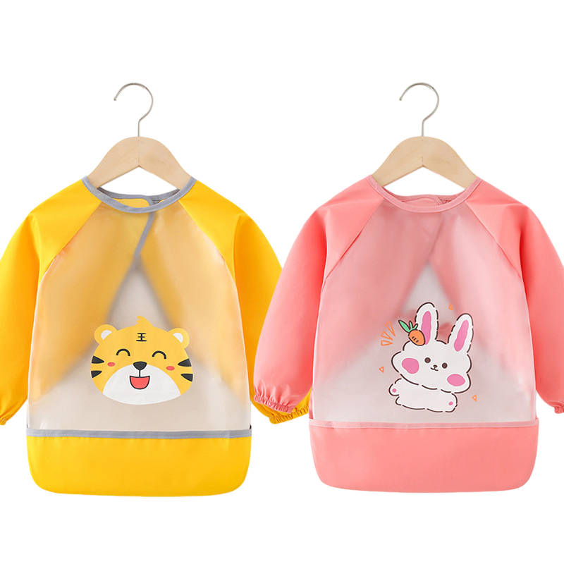 Children's Aprons and Eating Clothes with Cartoon Designs
