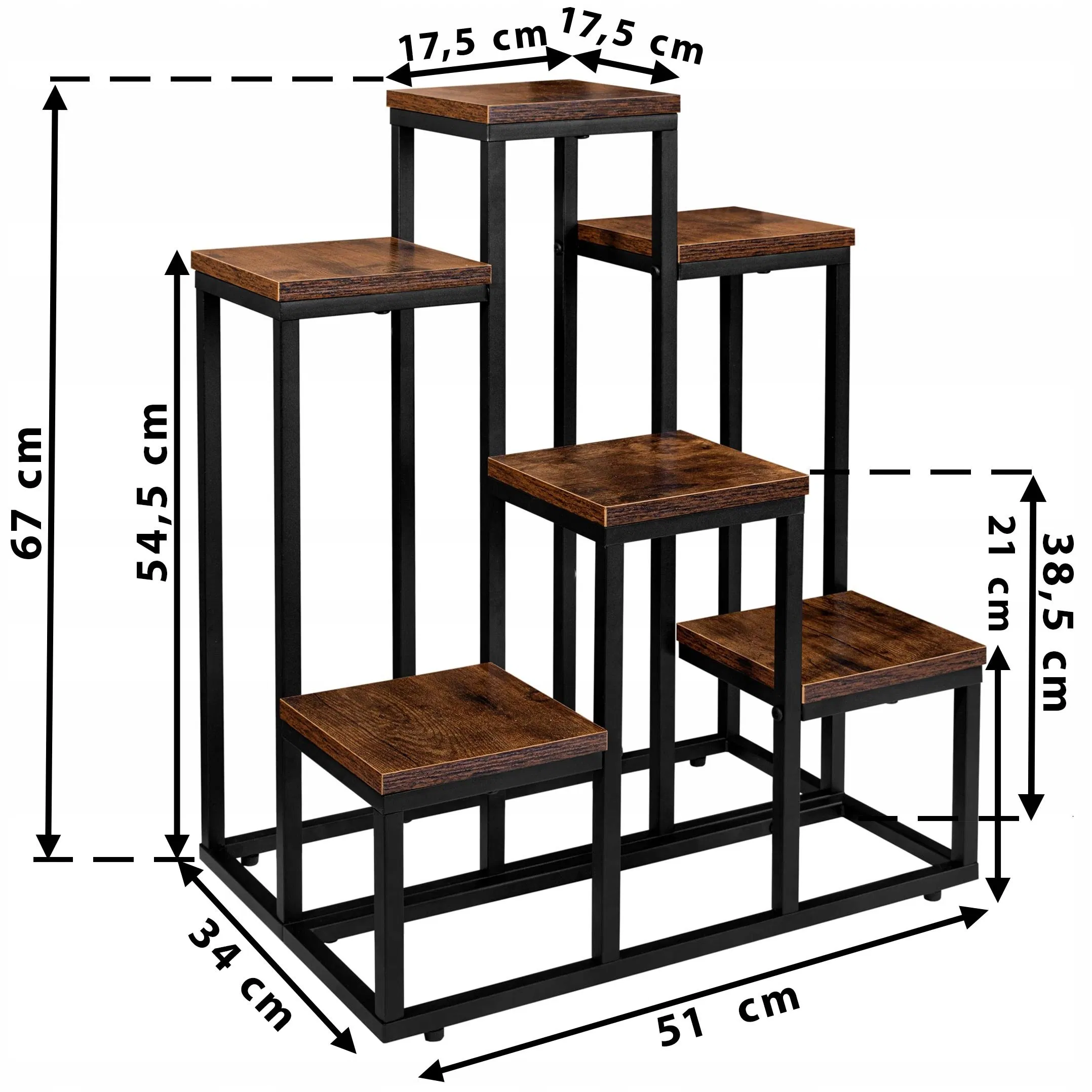 Garden Outdoor Modern Adjustable Wood Bamboo Plant Stand Flower Stand Display