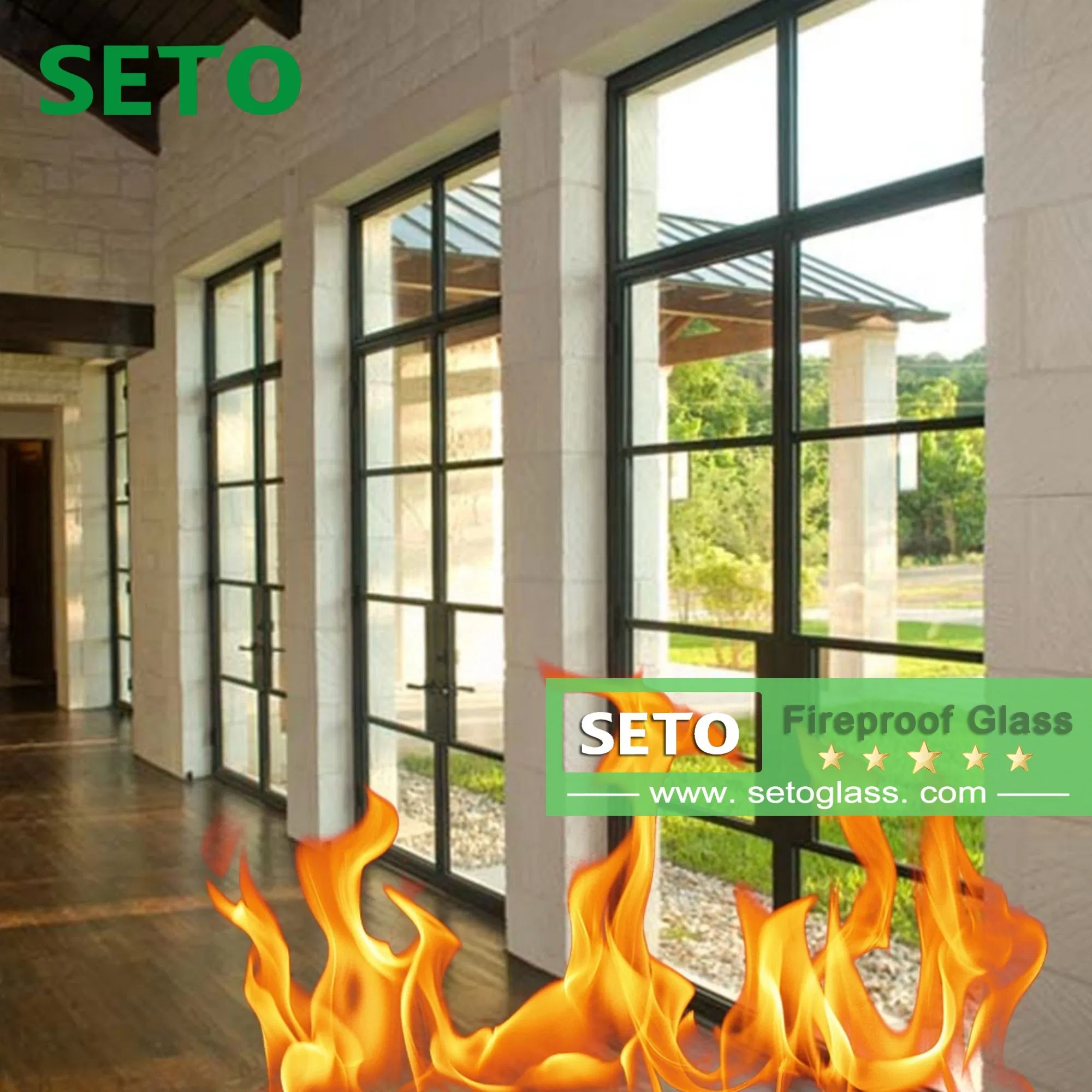 Custom Fire Insulation 60min Building Partition China Factory Fire-Resistant Glass