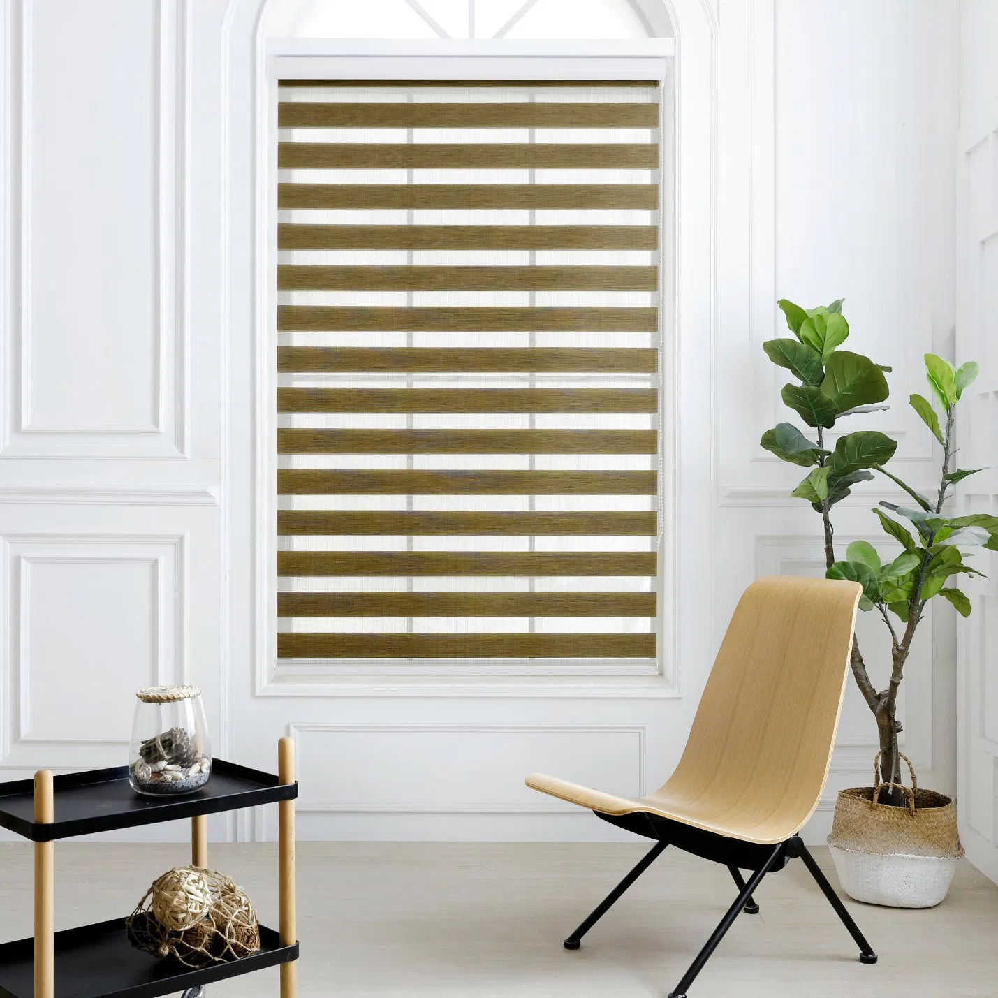 Customised Size Easy Installation Day and Night Window Roller Blinds Zebra Blind