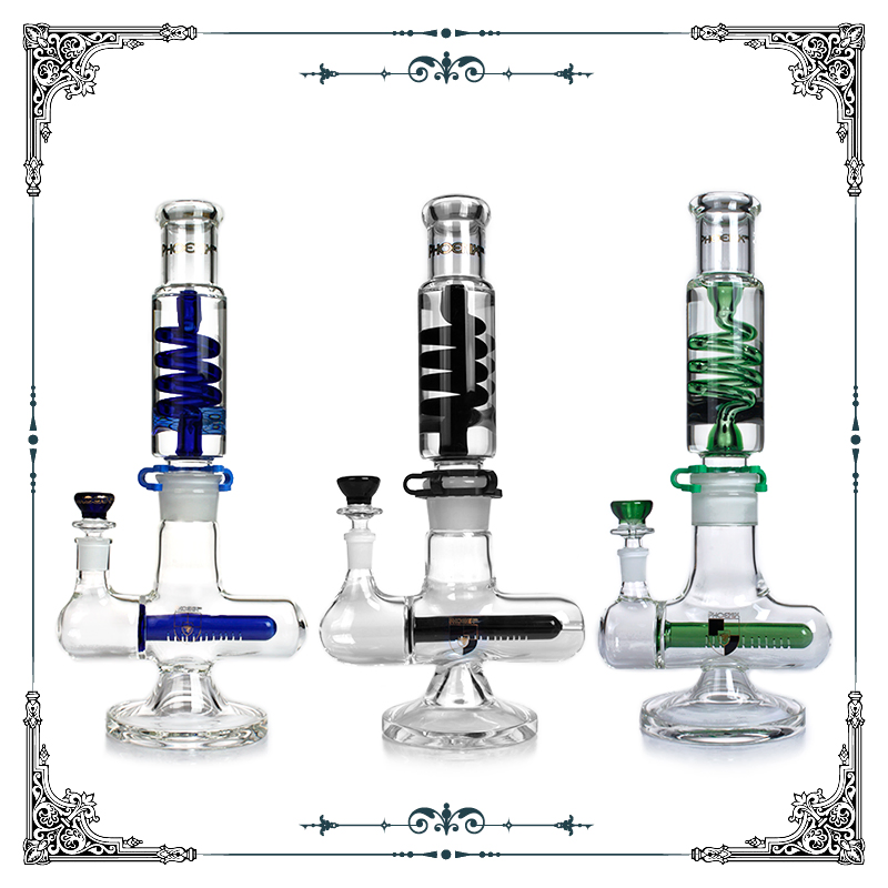 Wholesale 14 Inches Glass Freezable Water Pipes Smoking Pipe Beaker in Stock High Quality