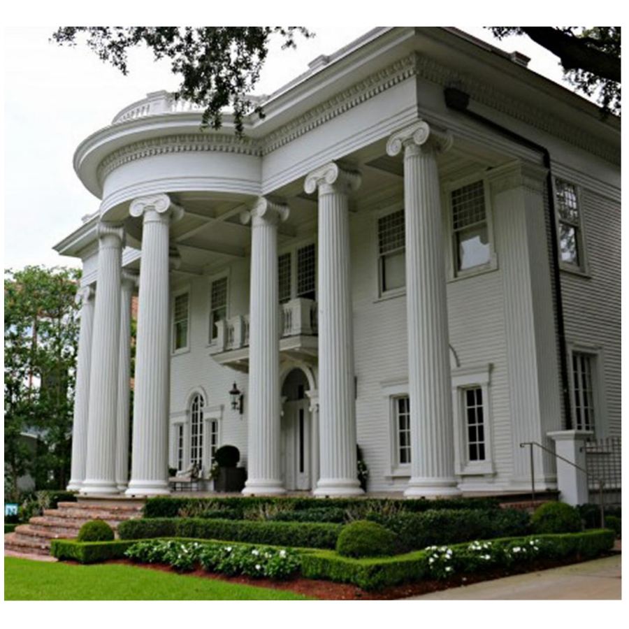 European Style Outdoor Column Natural Stone Roman Round Pillar