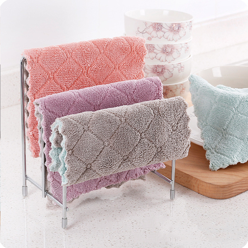 Custom Size Microfiber Cleaning Cloth Reusable High-Water Absorbent Eco-Friendly Towel