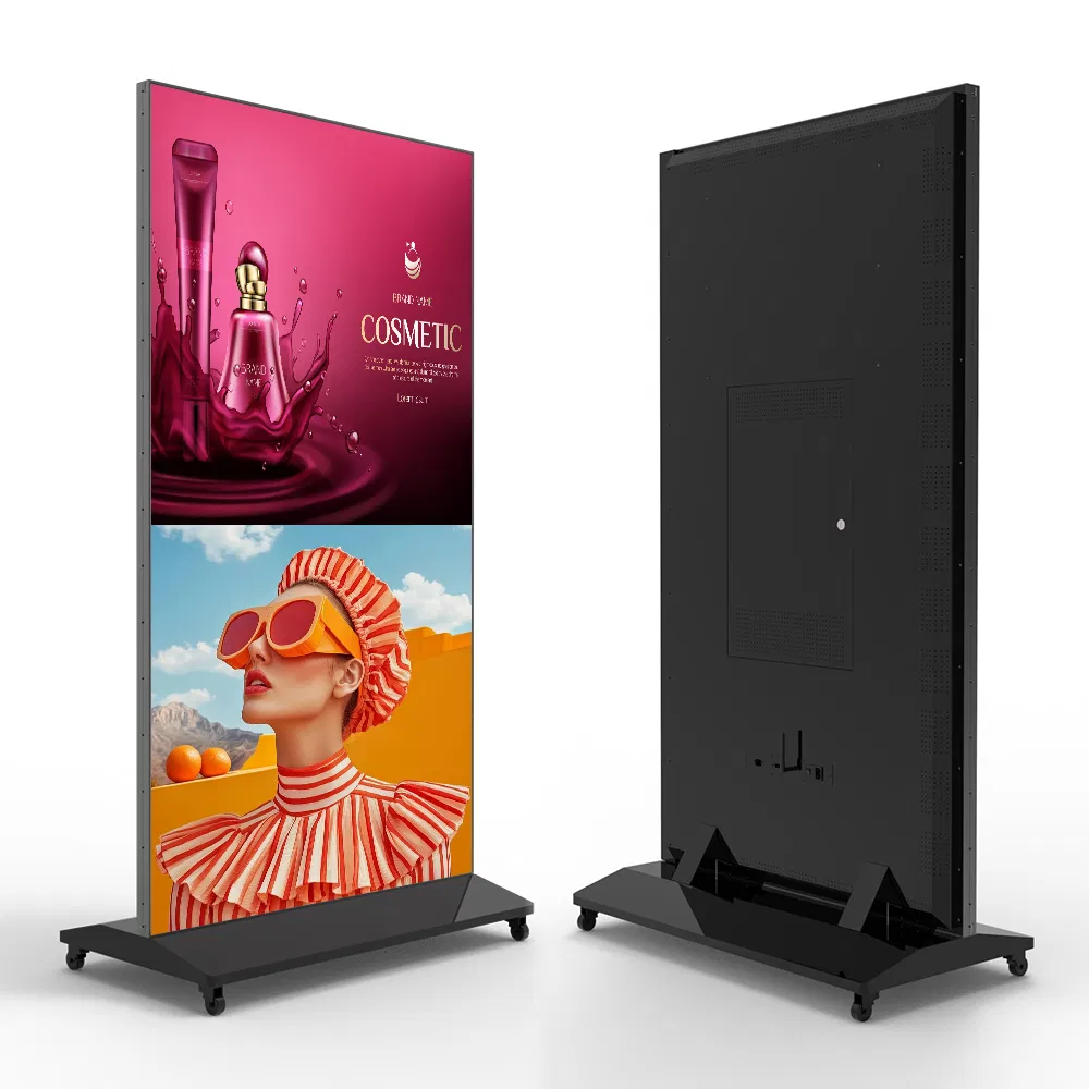 75-Inch Vertical Narrow-Bezel Full-Display Advertising Machine, Indoor High-Definition, with Both Offline and Online Versions