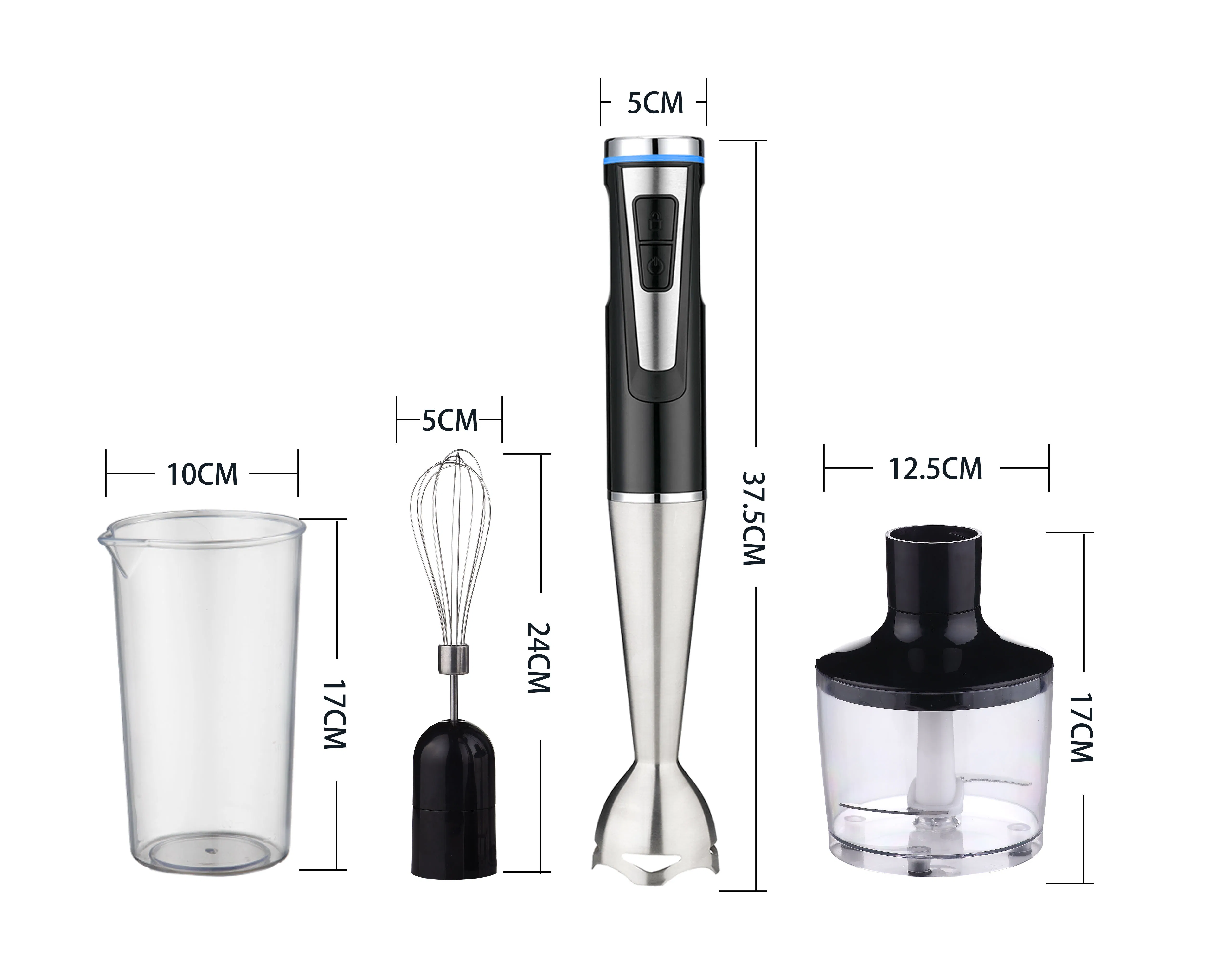 New 2 Speeds Battery Operated Electrical Immersion Blender Cordless Hand Blender