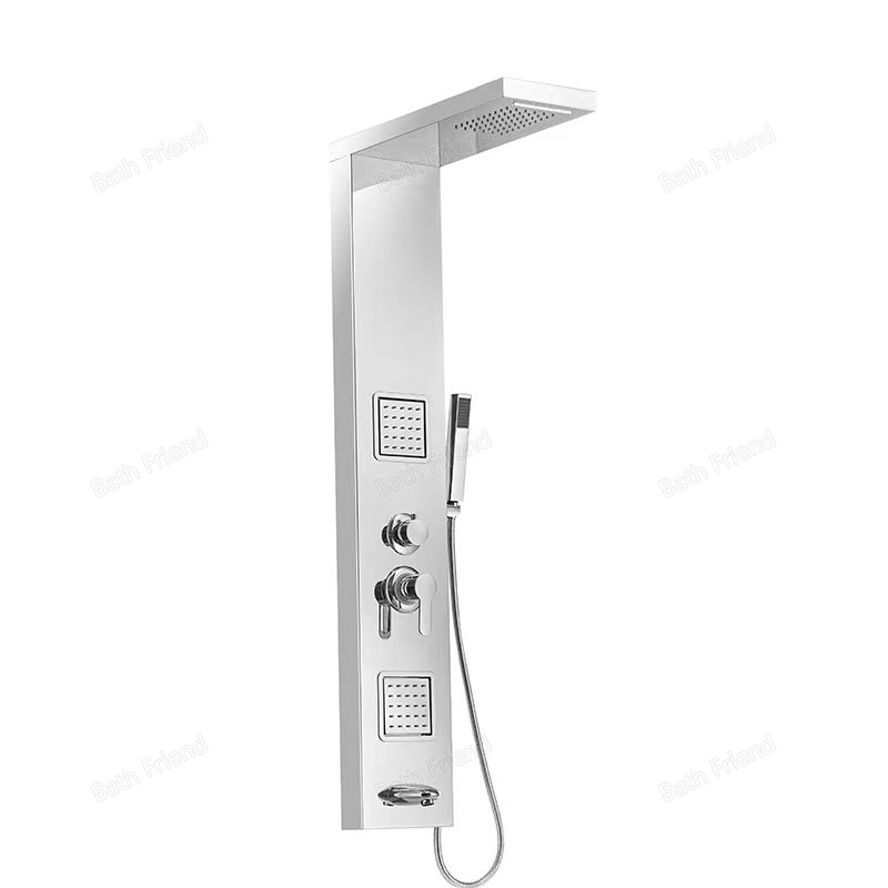 Luxury Stainless Steel Smart Waterfall Modern Rain LED Rain Bathroom Shower Panel