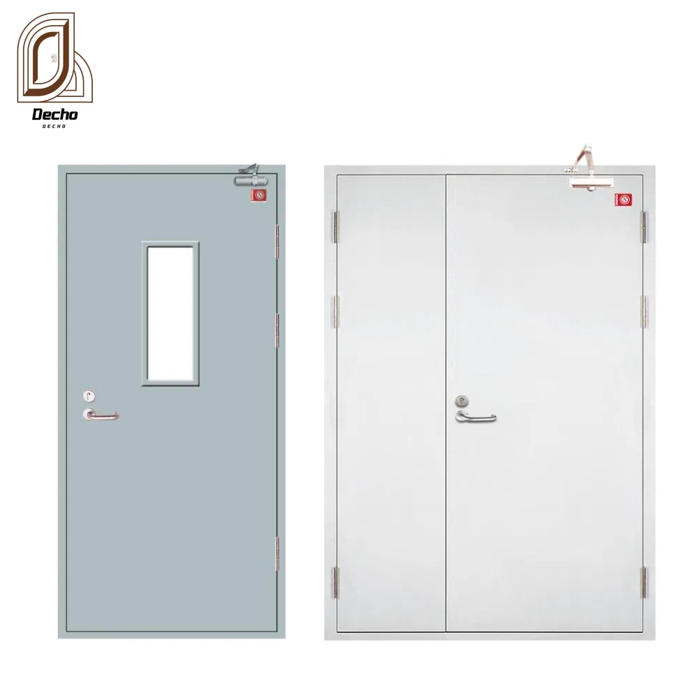 Противопожарная металлическая дверь с остеклением