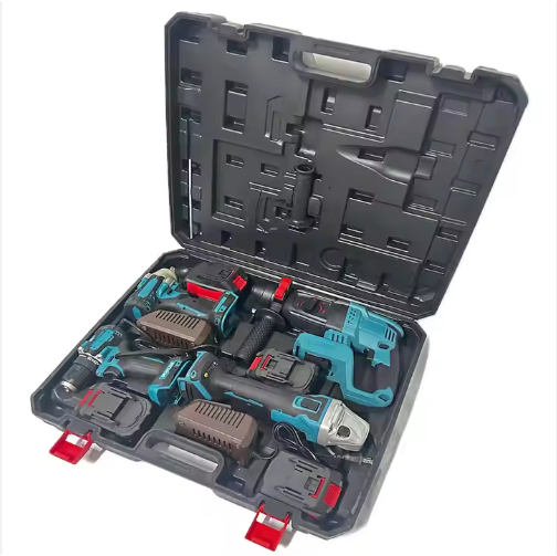 High Quality 4-Piece Hammer Drill Set and Impact Wrench Combo