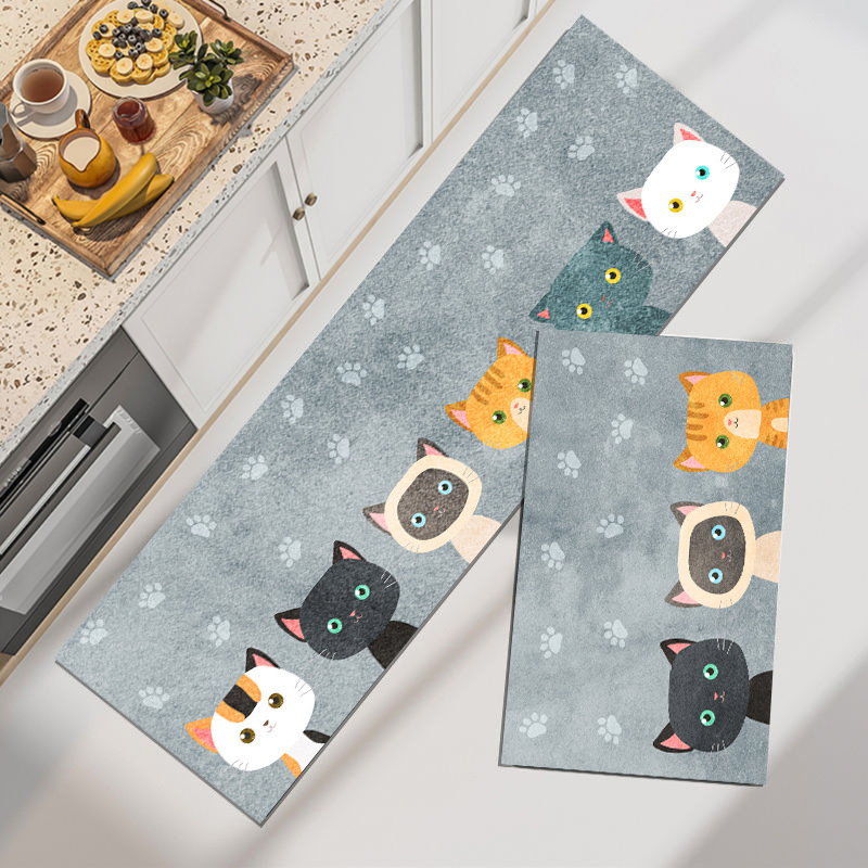 Home Carpet 100% Polyester Rug and Mat Kitchen Room Floor Mats