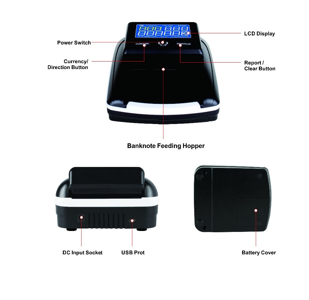 Al-130A USD+EUR Ecb Tested EUR Currency Detector
