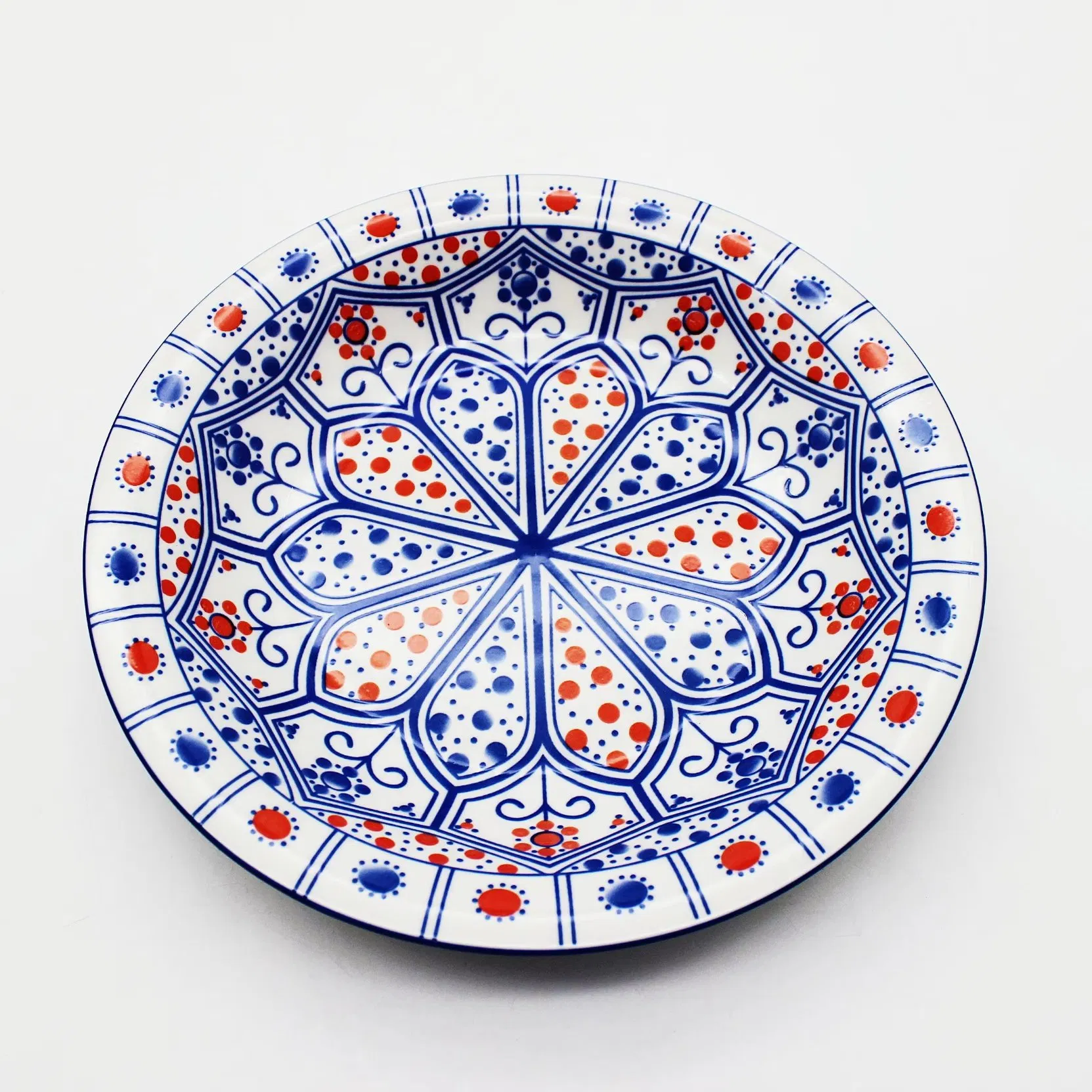 9.25"Soup Plate with Full Under Glaze Decal Ceramics Tableware Porcelainware