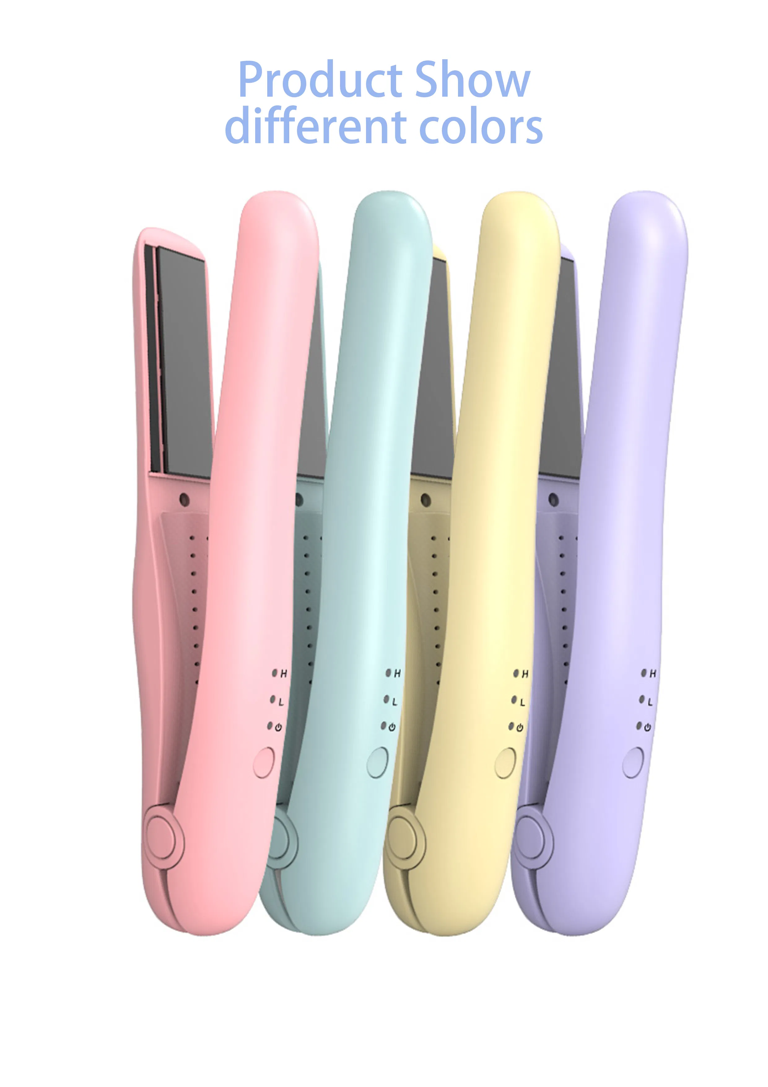 Rechargeable Portable Wireless Straightener and Curler USB Flat Iron