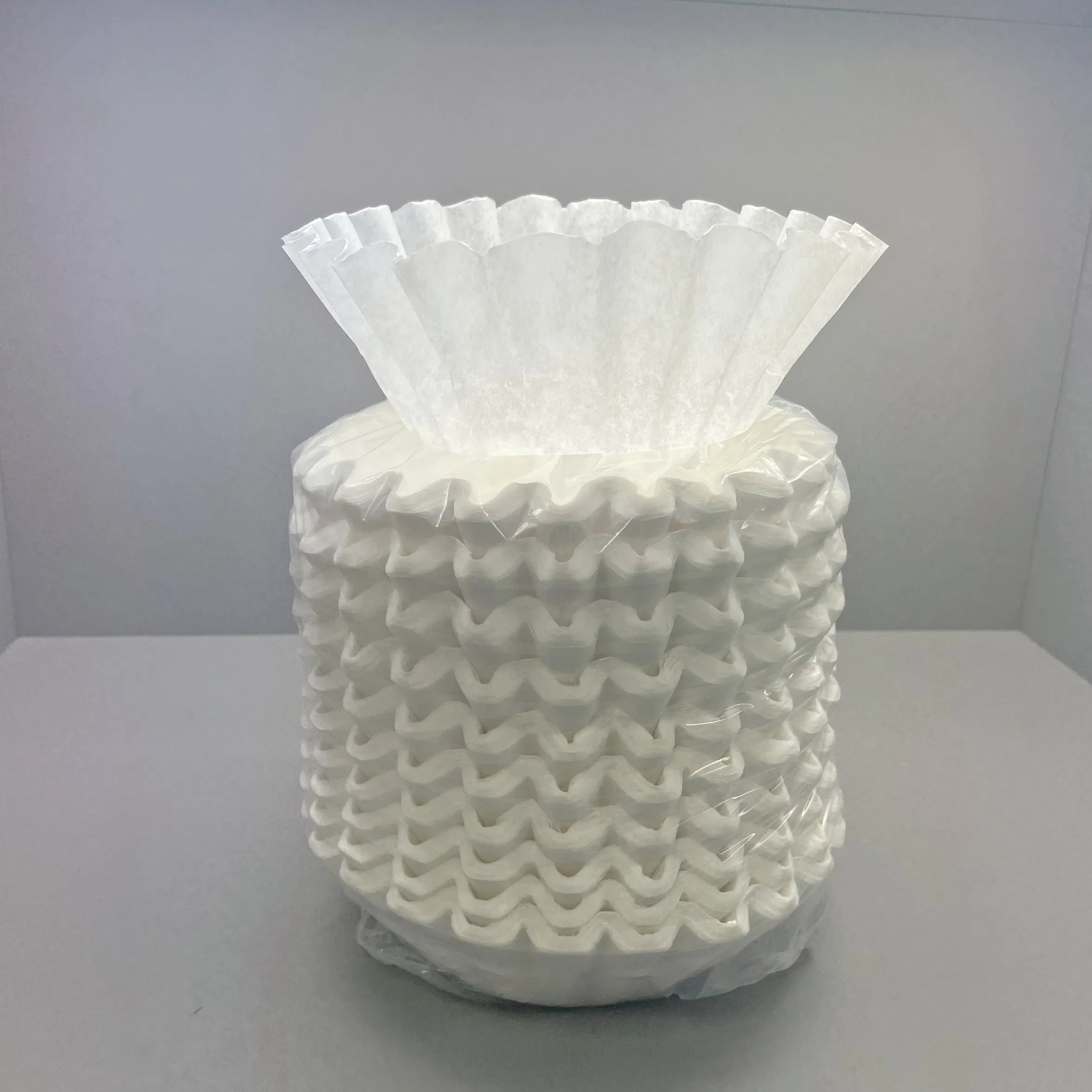 Durable Natural and White Color Basket Bowl Shape Coffee Filter Paper 6-10 Cups Coffee Maker