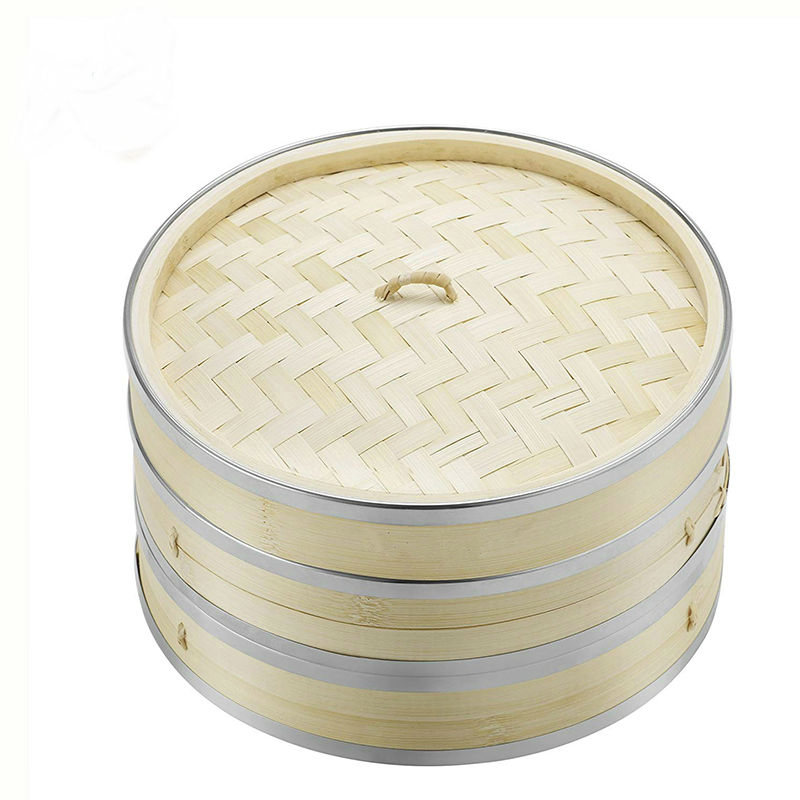 Бамбуковая пароварка 30см, 4 уровня