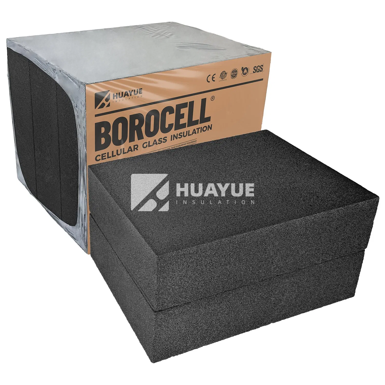 Low Density Foam Glass Panels for Energy Saving Industrial and Commercial Insulation