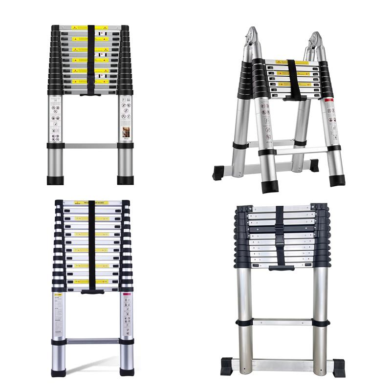 Folding Extension Collapsible Aluminum Telescopic Ladder Foldable