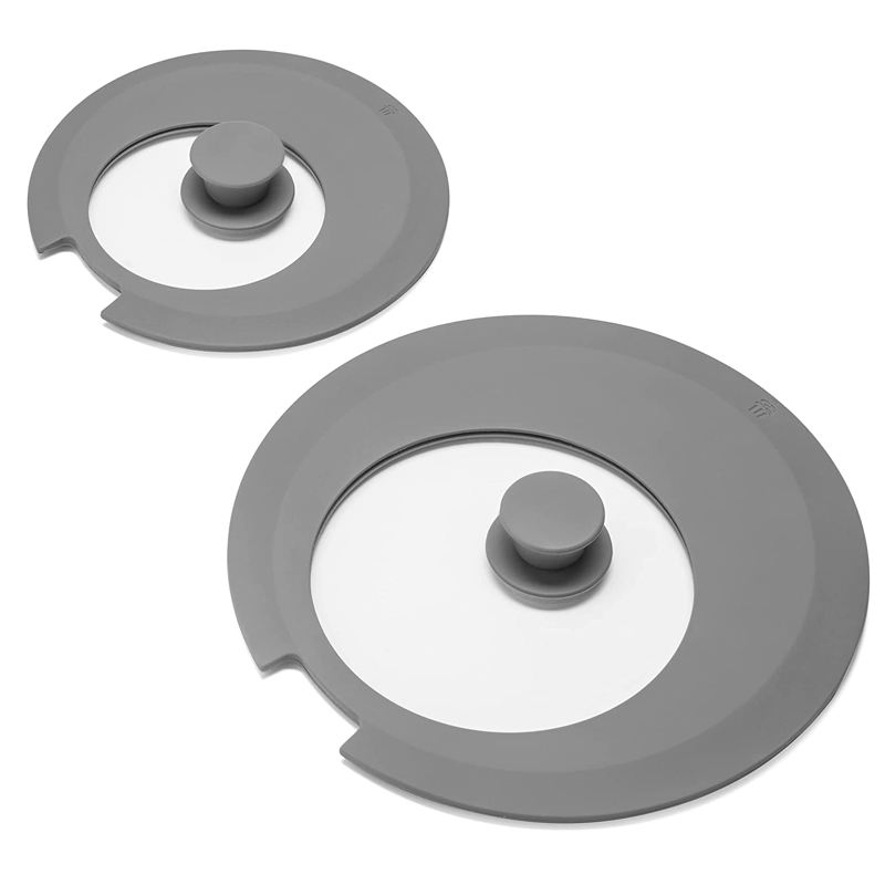 Universal Silicone Glass Lid for Pots & Pans Pack of Two