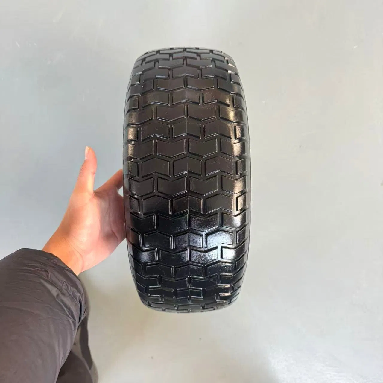 Flat Free 16X6.50-8 Lawn Mower Tire with 1 Inch Bearing, 3-6"Center Hub 16X6.50-8 Tire and Wheel Lawn Tractor Front Assembly Replacement Lawn