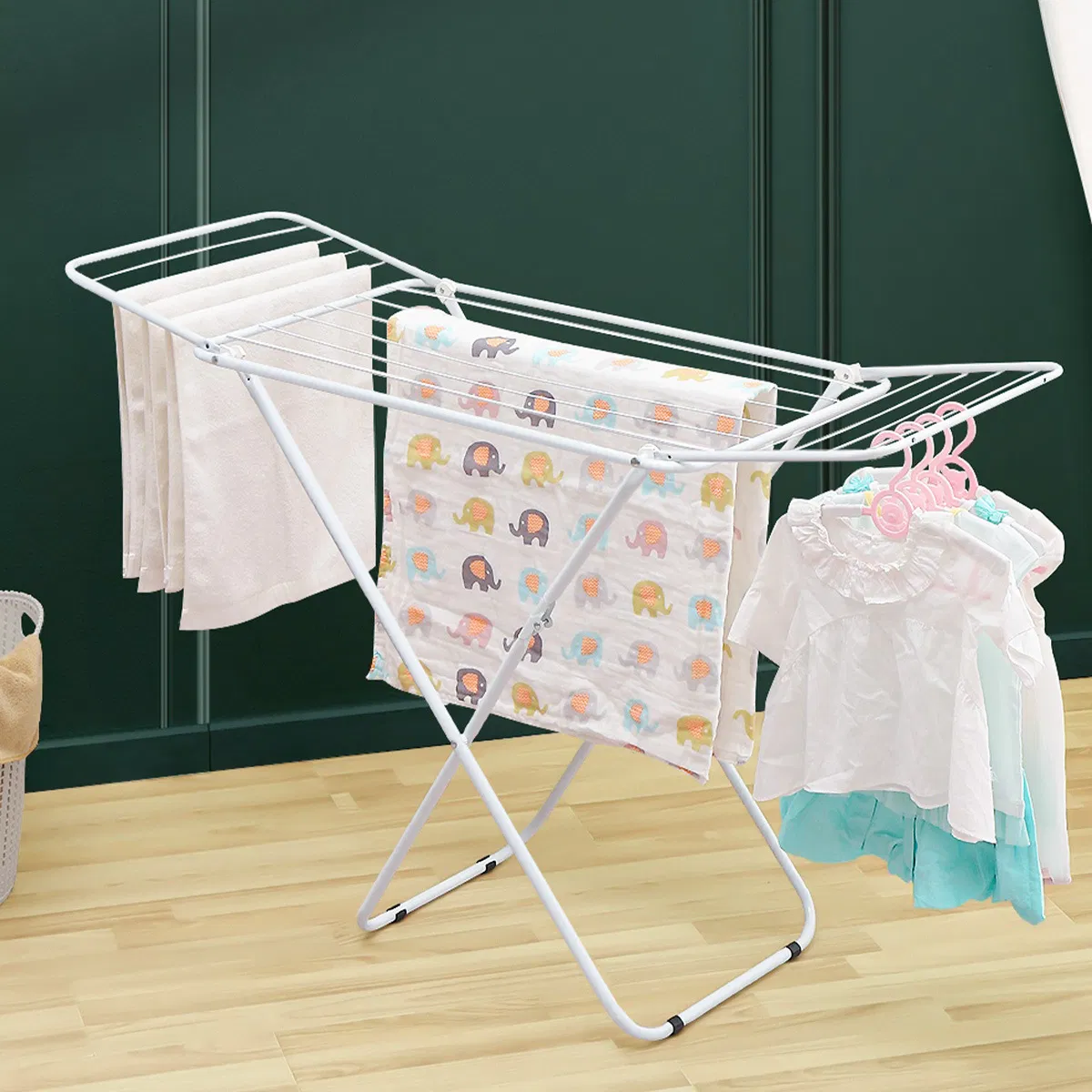 Clothes Drying Rack Folding Clothes Rail Clothes Horses Rack Stainless Steel Laundry Garment