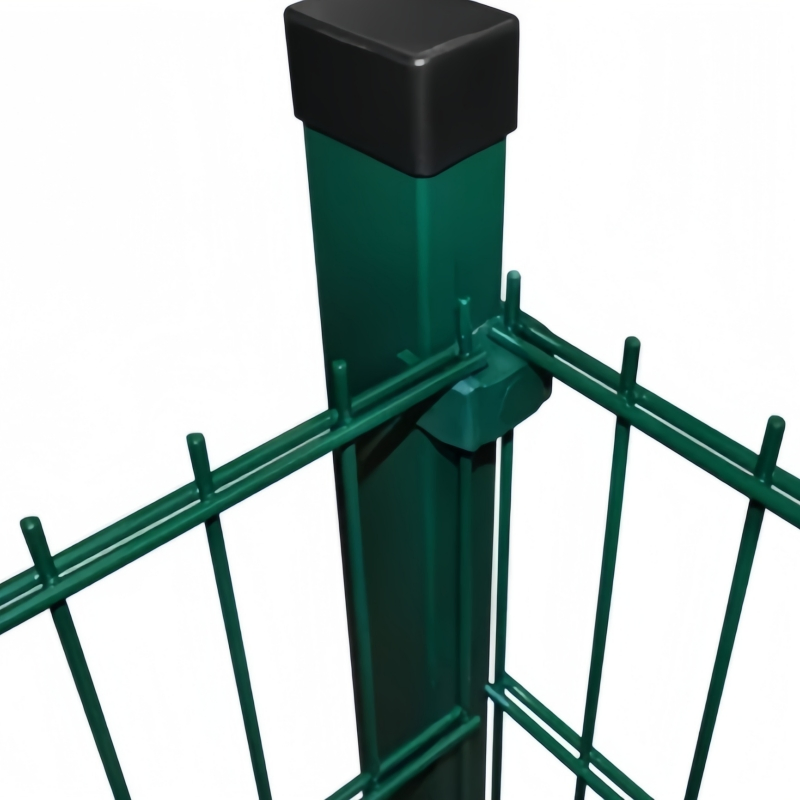 PVC Coated Garden Courtyard Safety Barrier Residential Community Perimeter Protection 55X200mm Double Wire Welded Fence