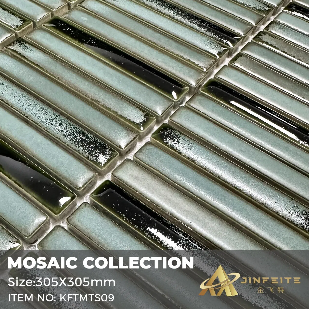 3D Crystal Glossy Surface Durable Luxury Mosaic for Bathroom Wall Decor