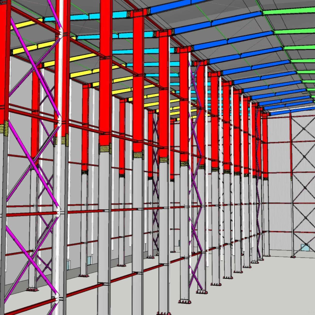 China New Modern Wholesale Construction Material of Middle Size Light Steel Structure for Production