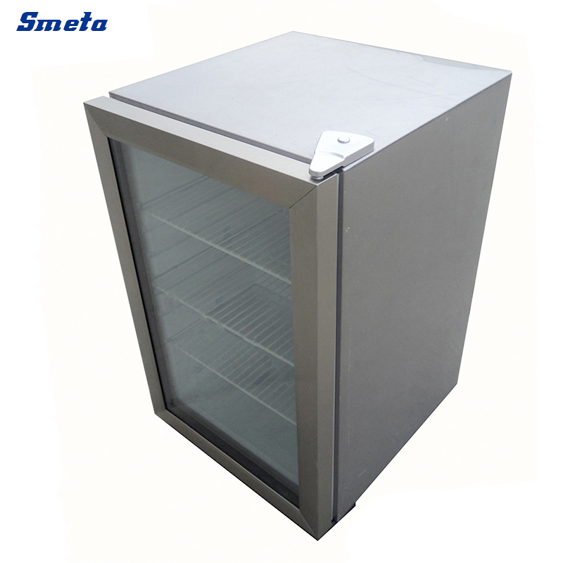 68L Portable Frost Free Mini Compressor Drink Display Cooler Commercial Fridge Tabletop Refrigerator with Single Glass Door