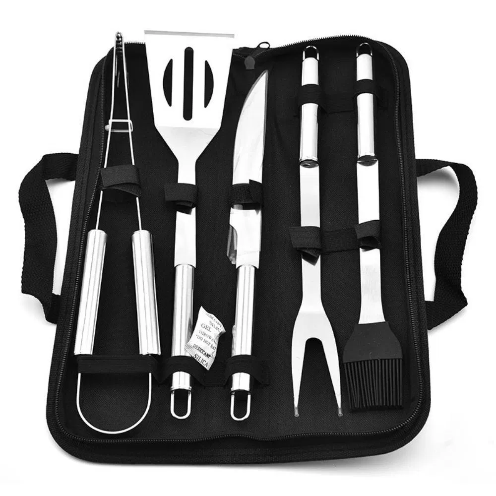 Stainless Steel Complete Barbecue Accessory Kit with Carrying Case Mi21871