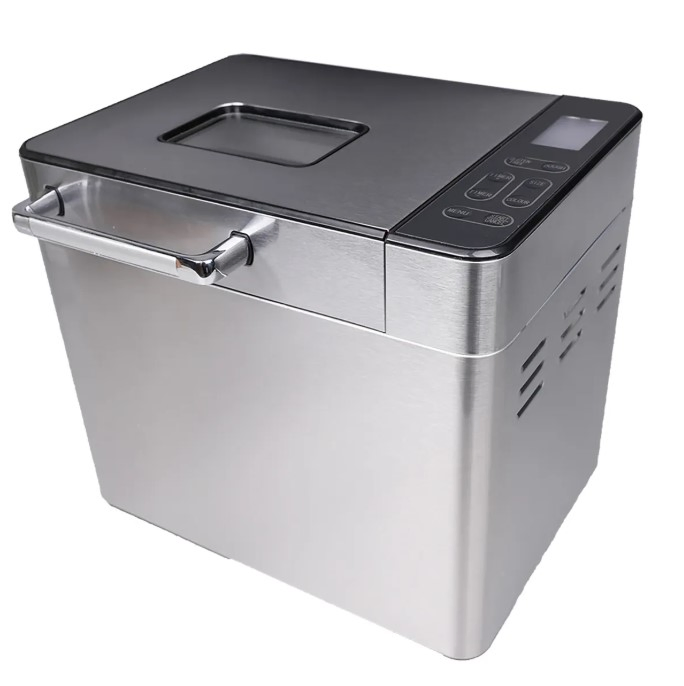 Stainless Steel Baking Bread Maker Machine with Light Medium Dark Crust Options
