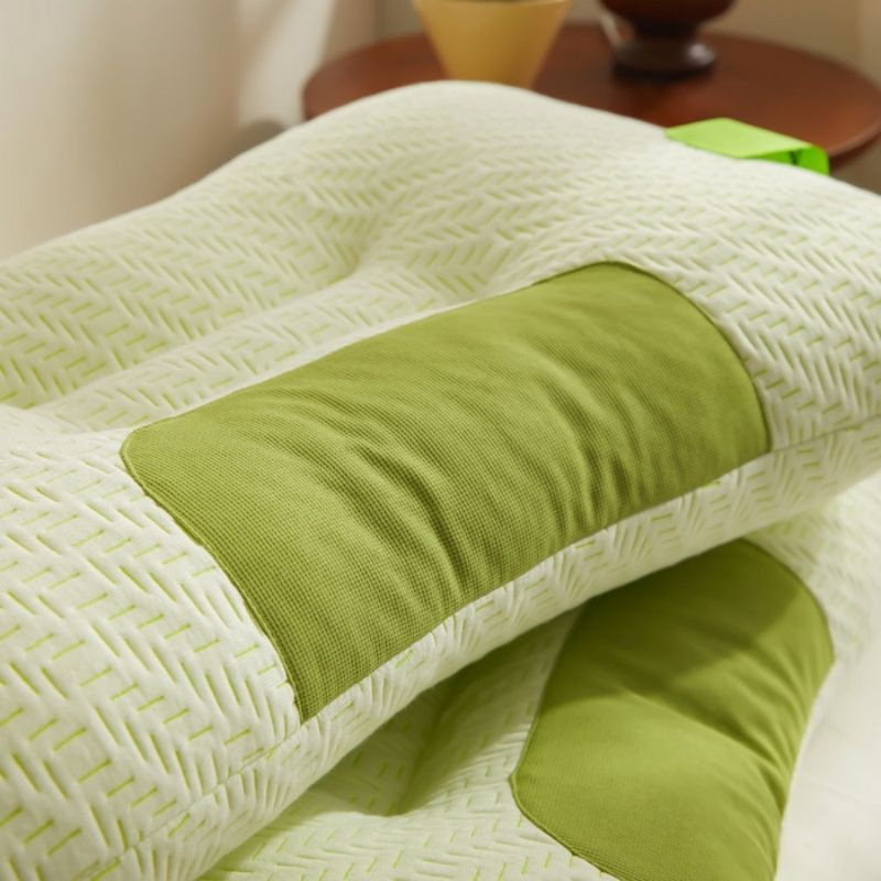 New Bamboo Fiber SPA Bed Pillow Suitable for Student Dormitories Neck Support Sleep Aid Home Hotel Textile Bedding