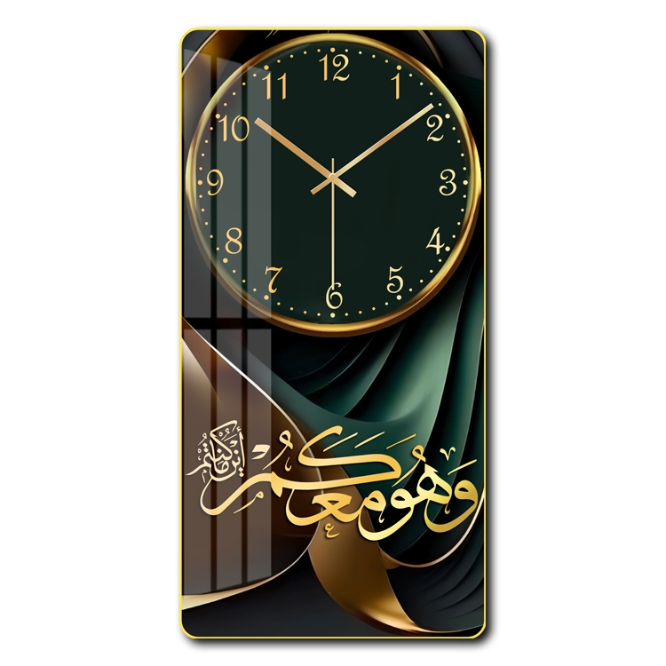 Arabic Pattern Clock Painting Muslim Bedroom Clock Decoration Mural